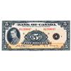 Image 1 : BANK OF CANADA.  $5.00.  1935 Issue.  BC-5.  English Text.  No. A1249047/B.  Fine+.