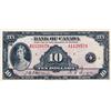 Image 1 : BANK OF CANADA.  $10.00.  1935 Issue.  BC-7.  French Text.  No. A1128579/C.  PMG graded Very Fine-25