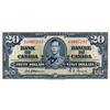 Image 1 : BANK OF CANADA.  $20.00.  1937 Issue.  BC-25a.  Osborne-Towers.  No. A/E0905297.  CCCS graded Unc-60