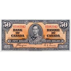 BANK OF CANADA.  $50.00.  1937 Issue.  BC-26c.  Coyne-Towers.  No. B/H5162342.  PMG graded Choice Un