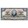 Image 1 : BANK OF CANADA.  $100.00.  1937 Issue.  BC-27b.  Gordon-Towers.  No. B/J3581321.  Unc-60.  Ex. L. Kn