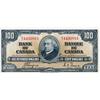 Image 1 : BANK OF CANADA.  $100.00.  1937 Issue.  BC-27c. Coyne-Towers.  No. B/J4430881.  PMG graded Unc-64. E