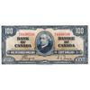 Image 1 : BANK OF CANADA.  $100.00.  1937 Issue.  BC-27c. Coyne-Towers.  No. B/J4430536.  PMG Unc-63.