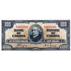 Image 1 : BANK OF CANADA.  $100.00.  1937 Issue.  BC-27c. Coyne-Towers.  No. B/J4473260.  PMG graded AU-55.  E
