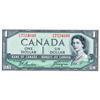 Image 1 : BANK OF CANADA.  $1.00.  1954 Issue.  'Devil's Face'. BC-29b.  No. O/A7524040.  PCGS graded Unc-65. 