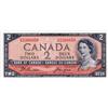 Image 1 : BANK OF CANADA.  $2.00.  1954 Issue.  BC-30b.  'Devil's Face'.  Beattie-Coyne.  No. F/B5398058.  PMG
