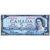 Image 1 : BANK OF CANADA.  $5.00.  1954 Issue.  BC-31b.  'Devil's Face'.  Beattie-Coyne.  No. H/C0767132.  PCG