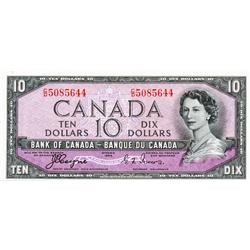 BANK OF CANADA.  $10.00.  1954 Issue.  BC-32a.  'Devil's Face'.  Coyne-Towers.  No. C/D5085655.  PMG