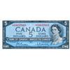 Image 1 : BANK OF CANADA.  $5.00.  1954 Issue.  BC-39bA.  Modified.  No. *V/S0037603.  PMG graded CH AU-58.