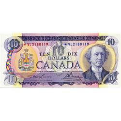BANK OF CANADA.  $10.00. 1971 Issue.  BC-49cA.  No. *VL2180119.   PCGS graded Choice AU-58.