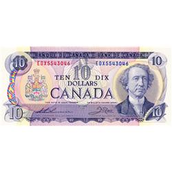 BANK OF CANADA.  $10.00.  1971 Issue.  BC-49eA.  No. EDX5543046.  PCGS graded Gem Unc-65. PPQ.