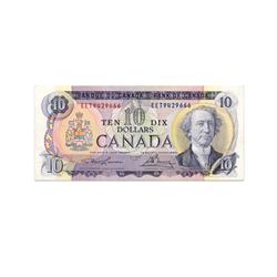 BANK OF CANADA.  $10.00.  1971 Issue.  BC-49c-i. Lawson-Bouey.  No. EET9429666.  PCGS graded Extra F