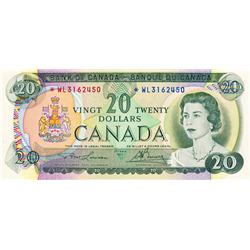 BANK OF CANADA.  $20.00.  1969 Issue.  BC-50aA.  No. *WL3162450.  PCGS graded Choice Unc-64. PPQ.