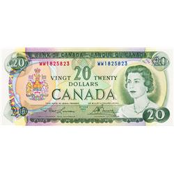 BANK OF CANADA.  $20.00.  1969 Issue.  BC-50b.  No. WW1825823.  BCS Original Unc-60;  No. WZ4842090.