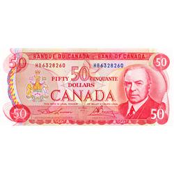 BANK OF CANADA.  $50.00.  1975 Issue.  BC-51a.  Lawson-Bouey.  No. HB6328260 * HB6328261.  Both CCCS