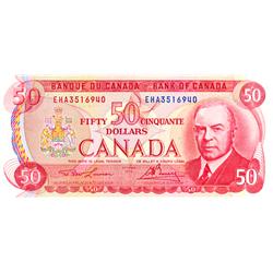 BANK OF CANADA.  $50.00.  1975 Issue.  BC-51a-i.  Lawson-Bouey.  No. EHA3516940 & EHA3516941.  Both 