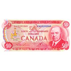 BANK OF CANADA.  $50.00.  1975 Issue.  BC-51a-i.  Lawson-Bouey.  No.'s EHC5295549 & EHC5295550.  Lot