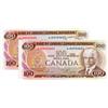Image 1 : BANK OF CANADA.  $100.00.  1975 Issue.  BC-52a-i.  Lawson-Bouey.  No. AJB5933632 & AJB5933633.  Lot 