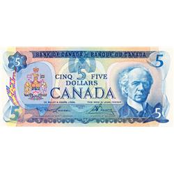 BANK OF CANADA.  $5.00.  1979 Issue.  BC-53aA.  No. 31001599548.  PCGS graded Choice AU-58.