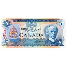 BANK OF CANADA.  $5.00.  1979 Issue.  BC-53bA.  No. 31003526034.  PCGS graded Extra Fine-45.  PPQ.