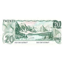 BANK OF CANADA.  $20.00.  1979 Issue.  BC-54a.  No. 50138165867  &50138165868.  Both notes are BCS g
