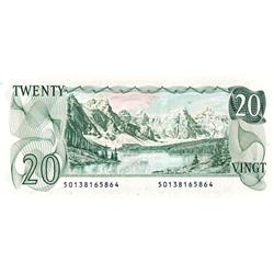 BANK OF CANADA.  $20.00.  1979 Issue.  BC-54a.  No. 50138165864 & 50138165865.  Two consecutive note