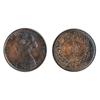 Image 1 : NEW BRUNSWICK.  One Cent.  1864. Long 6.  Re-Engraved '8' and '6' in date.  Mint State-62. Red-Brown