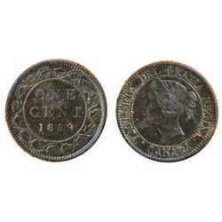 1858.  ICCS Fine-15;  1859. Wide 9/8.  ICCS Very Fine-30.  Substantial corrosion.