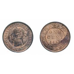 1859. Double Punched, Narrow 9 #2.  ICCS Mint State-64. Red.  Excellent strike with clean fields and