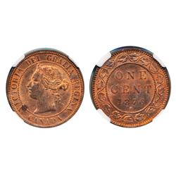 1876-H.  NGC graded Mint State-63. Red-Brown.  60% red luster.