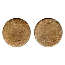 1876-H.  NGC graded Mint State-63. Red-Brown.  50% red luster.