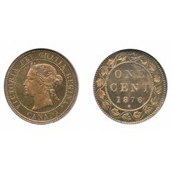 1876-H.  Both ICCS and NGC graded Specimen-65. Red-Brown.  50% remaining luster on deep mirror gem f