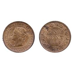 1887.  ICCS Mint State-63. Red-Brown.  60% remaining, evenly distributed red luster.