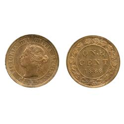 1888.  ICCS Mint State-64. Red.  70% remaining red luster.