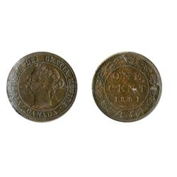 1891. Small Date, Small Leaves. Obverse port. #2.  ICCS AU-50.  Glossy brown.