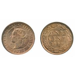 1896.  ICCS Mint State-65. Red.  Full red luster.  A Gem large cent.