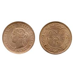 1896.  ICCS Mint State-64. Red.  80% red luster.