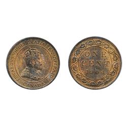 1904. Mint State-63. Red-Brown.  50% original red luster.