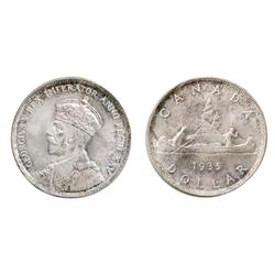 1935.  ICCS Mint State-65.  CH-1935 Rev.003.  Light to medium heavy, highly attractive multi-hued to