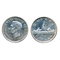 1947. Blunt 7.  ICCS Mint State-63.  Brilliant.