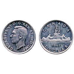 1947. Blunt 7. Single 'H.P.' variety.  ICCS AU-50.  Very light toning.