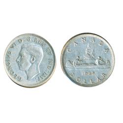 1947. Blunt 7.  Very Fine-20;  1947. Maple Leaf.  Two 'H.P.' variety.  Very Fine-20.  Lot of two (2)