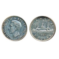 1947. Pointed 7.  CH-1947 Obv-002 Rev-003.  ICCS Extra Fine-40.  (Removed from flip).  Brilliant.