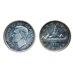 1952. Water Lines.  ICCS Mint State-65.  Light to medium heavy toning.