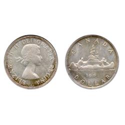 1953. S.F.  NGC graded Mint State-65.  Light to medium heavy golden-amber toning.