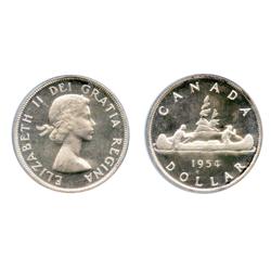 1954.  PCGS graded Proof-Like-65. 'Cameo' contrast.  Very lightly toned.