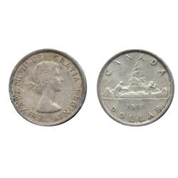 1955.  1955, Arnprior. With 'Die Breaks'.  Both dollars are ICCS Mint State-60.