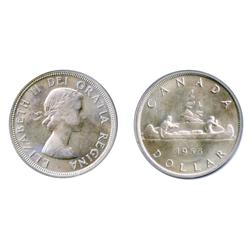 1955. Arnprior.  With 'Die Breaks'.  PCGS graded Mint State-63.  Very lightly toned.