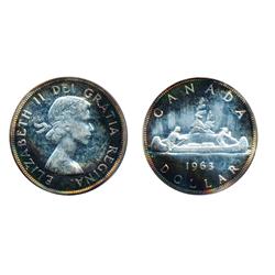 1958.  ICCS Proof-Like-65. 'Cameo'. Brilliant;  1963.  ICG graded Proof-Like-67. 'Cameo'.  Medium he