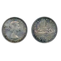 1963.  PCGS graded Mint State-65.  Gem luster and superb toning.